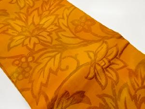 実に花葉模様織出し名古屋帯